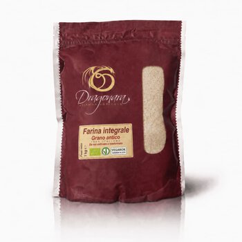 alt text=pacco di farina integrale di saragolla
