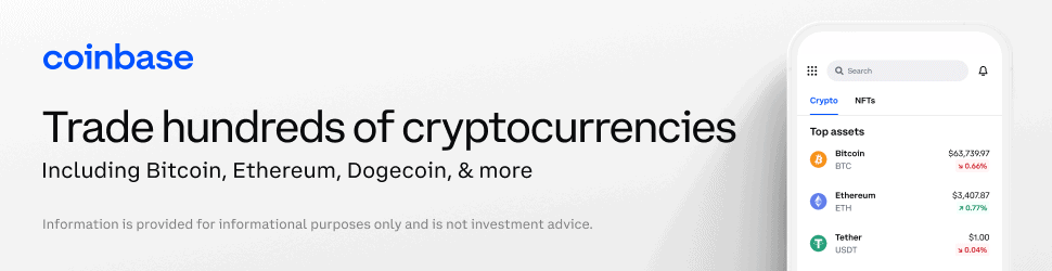 Coinbase banner ad